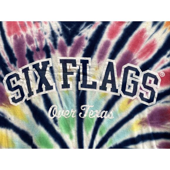 Six Flags Over Texas Tie Dye T-shirt Men’s 2XL 50-52 - Picture 2 of 10